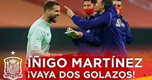 ¡Vaya dos golazos de Íñigo Martínez en el entrenamiento de la Selección!