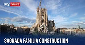 Spain: La Sagrada Familia Basilica four towers complete