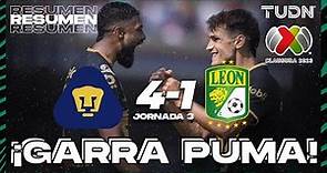 Resumen y goles | Pumas 4-1 León | Liga Mx - CL2023 J3 | TUDN
