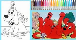 Clifford the Big Red Dog Coloring Page - Kids Coloring Book with Markers - Speed Art - PBS kids