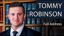 Tommy Robinson | Full Address | Oxford Union