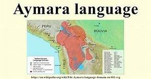 Aymara language
