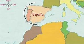 La localización y límites de España