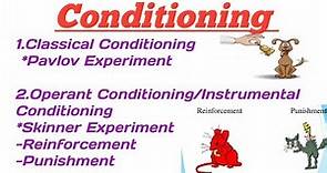What is conditioning in psychology with example?#conditioning #pavlov #skinner
