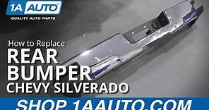 How to Replace Rear Bumper 14-19 Chevy Silverado