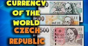 Currency of the world - Czech Republic. Czech koruna. Czech Republic banknotes and coins