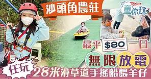 【親子好去處】沙頭角農莊最平$80一日無限放電　任玩28米滑草道手搖船餵羊仔 - 香港經濟日報 - TOPick - 親子 - 親子好去處