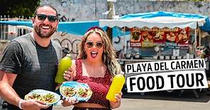 Ultimate MEXICAN FOOD TOUR - Playa del Carmen Travel Vlog | Street Tacos, Carnitas, Crickets & MORE!