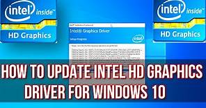 How to Update intel hd graphics driver for windows 10