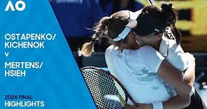 Kichenok/Ostapenko v Hsieh/Mertens Highlights | Australian Open 2024 Final