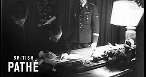 Munich Agreement Signed. Hitler, Mussolini, Chamberlain, Daladier (1938)