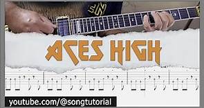 Aces High | FULL TAB | Iron Maiden Cover | Guitar Lesson