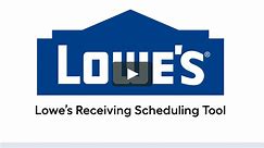 Lowes Receiving Scheduling Tool Vendor-Carrier