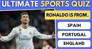 The Ultimate 50 Question Sports Quiz | Sports Trivia Questions And General Knowledge Quiz!