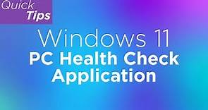 Windows 11: PC Health Check Application | Lenovo Support Quick Tips