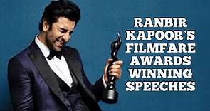 Ranbir Kapoor Award Winning Speeches | Ranbir Kapoor at Filmfare Awards | Filmfare Awards