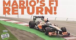 Mario Andretti drives modern McLaren F1 car for the first time at Laguna Seca