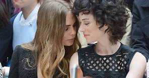 Cara Delevingne and her girlfriend Annie Clark kissing