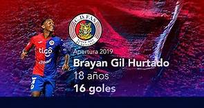 Los 16 Goles de Bryan Gil Hurtado con FAS - Apertura 2019