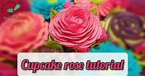 Rose cupcake - buttercream piping tutorial