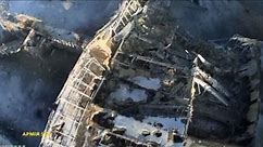 Drone footage of destroyed Donetsk airport