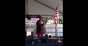 Cleo King sings National Anthem @ March Of Dimes/March For