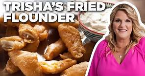 Trisha Yearwood's Fried Flounder with Sweet Pepper Mayo | Trisha's Southern Kitchen | Food Network