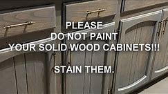 DO NOT PAINT your solid wood cabinets