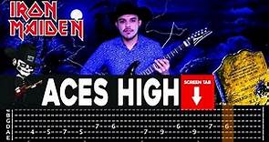 【IRON MAIDEN】[ Aces High ] cover by Masuka | LESSON | GUITAR TAB