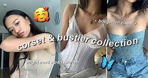 My Corset & Bustier Collection + Try-On *ACTUAL BONED CORSETS!* | Queen Claire