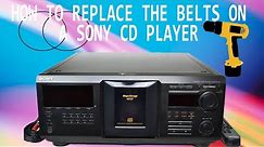 HOW TO REPLACE THE BELTS ON A SONY 400 DISC CD PLAYER BELT KIT REPAIR TUTORIAL