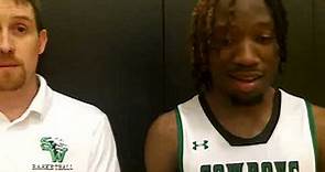 Interview Southwest Guilford HS Boys Basketball Coach Greg Vlazny, and SWG player Steven Harrison..