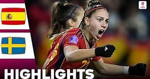 Spain vs Sweden | What a Comeback | Highlights | UEFA Women's Nations League 05-12-2023