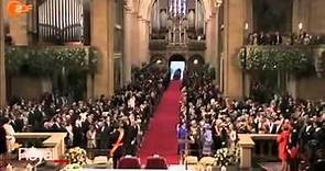 Royal Wedding, Luxembourg - Countess Stéphanie de Lannoy walks down the aisle.