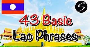 Learn Lao Language EP15 : 43 Basic Lao Phrases | Lao English Lesson