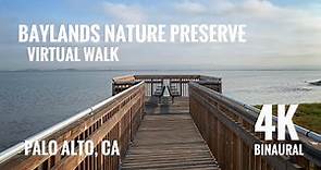 Baylands Nature Preserve Boardwalk - Palo Alto, California | 4k Binaural - Virtual walk