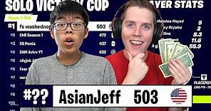 I Tried Coaching AsianJeff To Solo EARNINGS... (Fortnite)