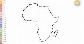 Map of Africa outline sketch easy | How to draw Africa Map step by step | Outline drawings
