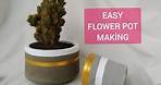 How to make flower pot molds from plastic boxes. Concrete flower pot making. Concrete dy projects