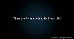 2 Ways to Fix Error 1601