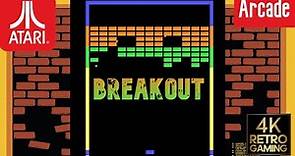Breakout Arcade 4k Gameplay ( Atari 1978 )