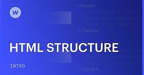HTML structure - Web design tutorial