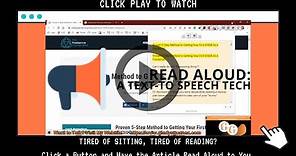 How to Install and Use Read Aloud Text-to-Speech Free Google Chrome Extension - Read Aloud Tutorial