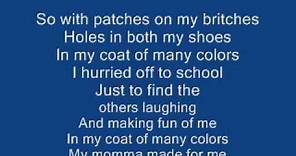 Coat Of Many Colors Dolly Parton - With Lyrics