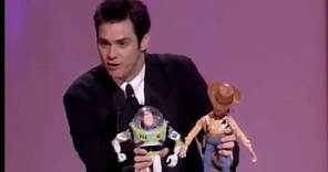 Jim Carrey presenting at the Oscars in 1996