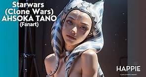 AI Cosplay Ahsoka Tano (Starwars Clone Wars) アソーカ・タノ (スターウォーズ) Fanart [AI ART LOOKBOOK] Fan Art