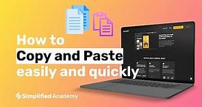 How to copy and paste quickly and easily in Simplified