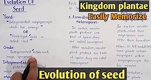 Evolution Of Seed In Urdu Hindi | Class 11 Biology
