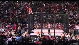 Kurt Angle Moonsault off the Steel Cage