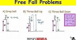 Free Fall Problems